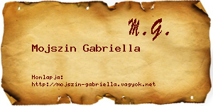 Mojszin Gabriella névjegykártya